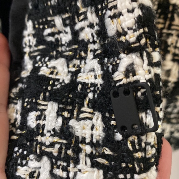 Alice and Olivia Donita tweed and vegan leather jacket - Picture 8 of 13